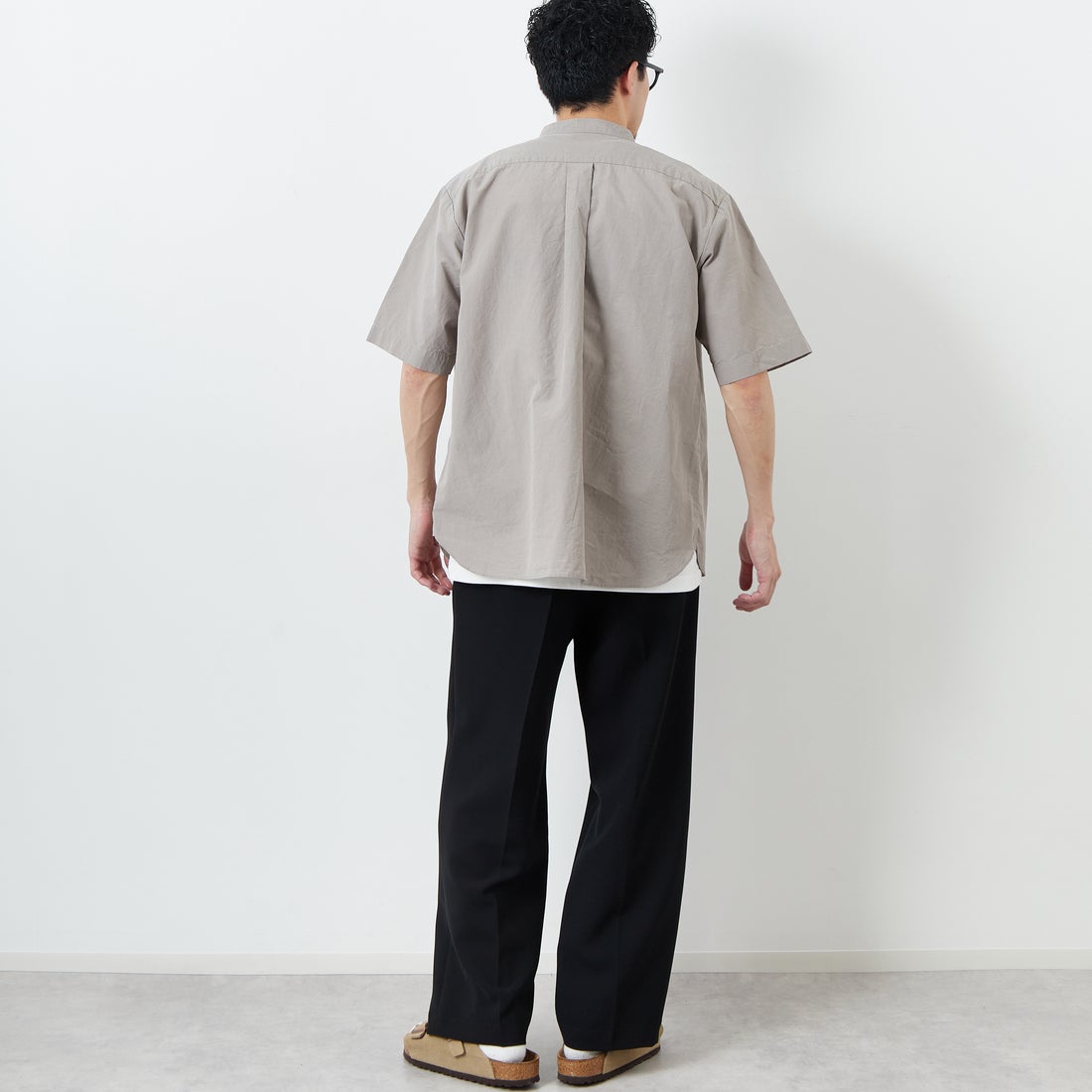 DANTON [ダントン] コットンリネン バンドカラーシャツ [JD-3788SCL