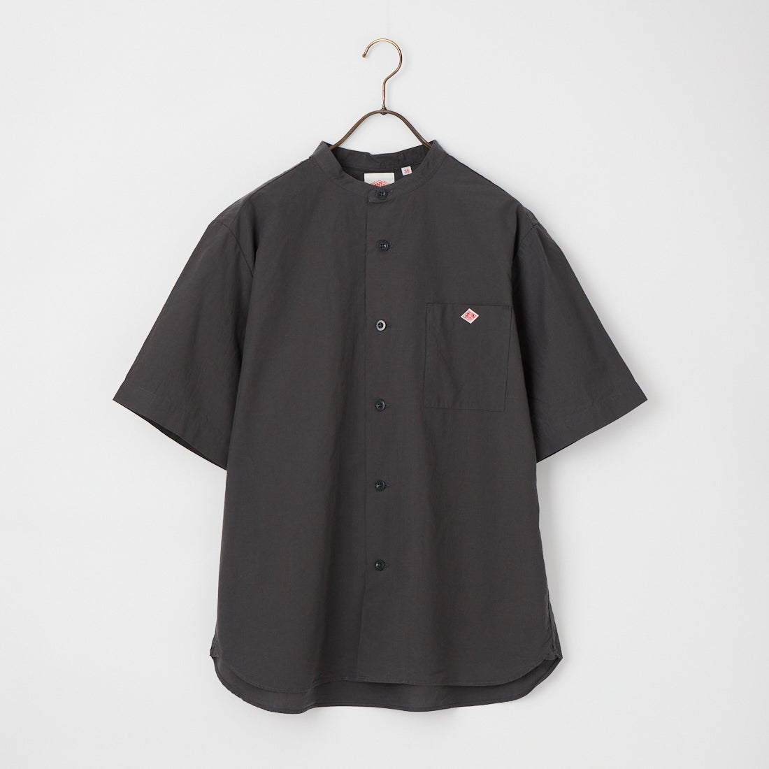 DANTON [ダントン] コットンリネン バンドカラーシャツ [JD-3788SCL] CHARCOAL