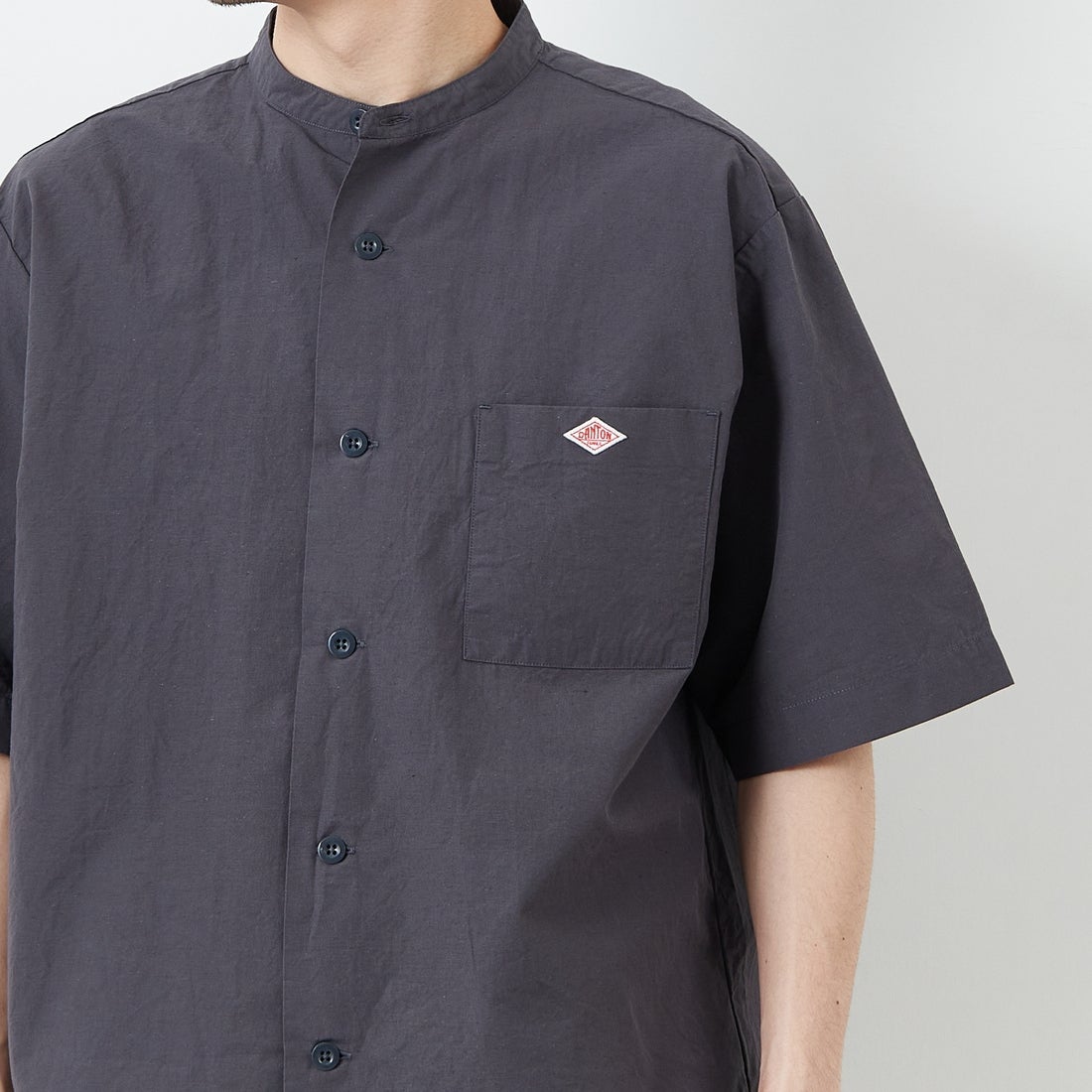 DANTON [ダントン] コットンリネン バンドカラーシャツ [JD-3788SCL