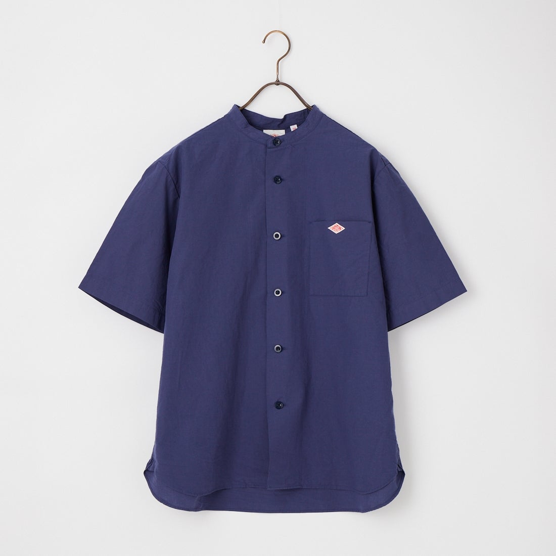 DANTON [ダントン] コットンリネン バンドカラーシャツ [JD-3788SCL] DK.BLUE