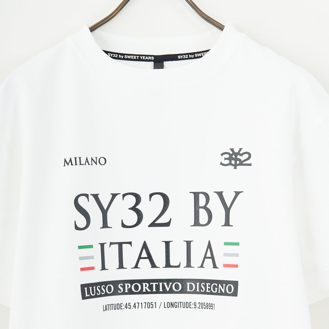 SY32 [エスワイサーティトゥ] スパイラルニットTシャツ [15013] WHITE