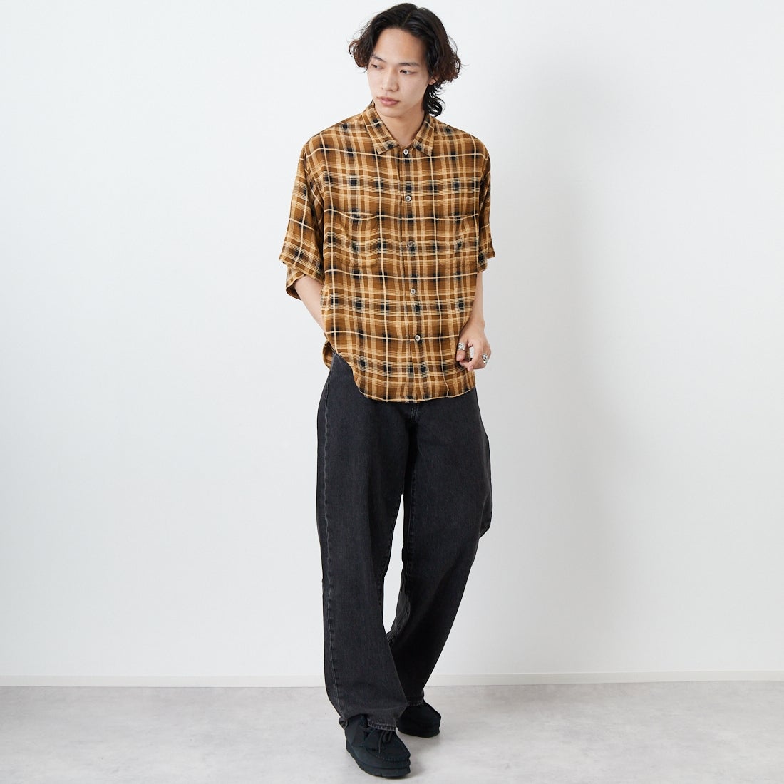 DAN RIVER [ダンリバー] 別注 レーヨンチェック ボックスショート