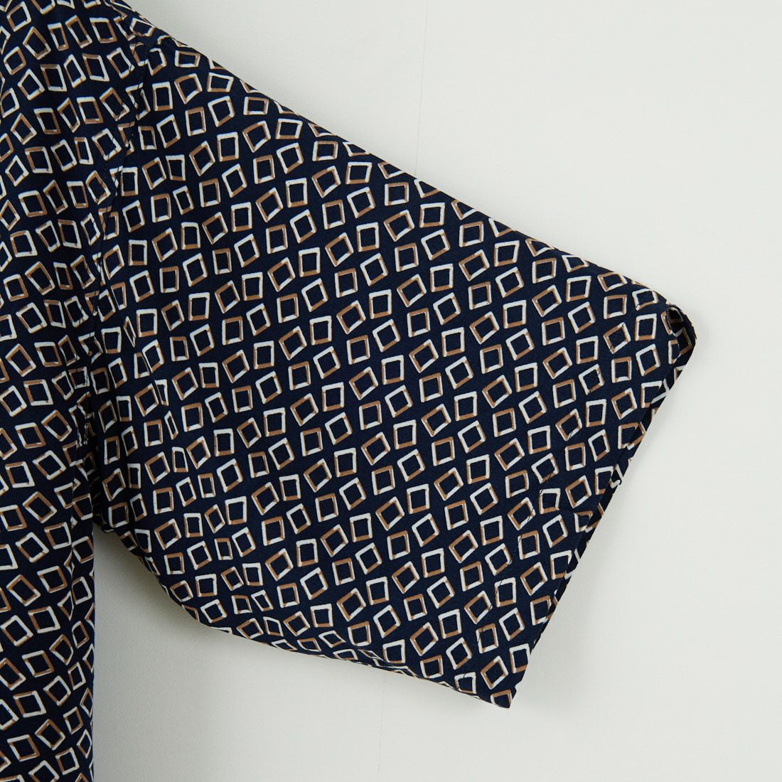 DAN RIVER [ダンリバー] 別注 レーヨンチェック ボックスショートスリーブシャツ [DR25S002-JF] NVY KOMON