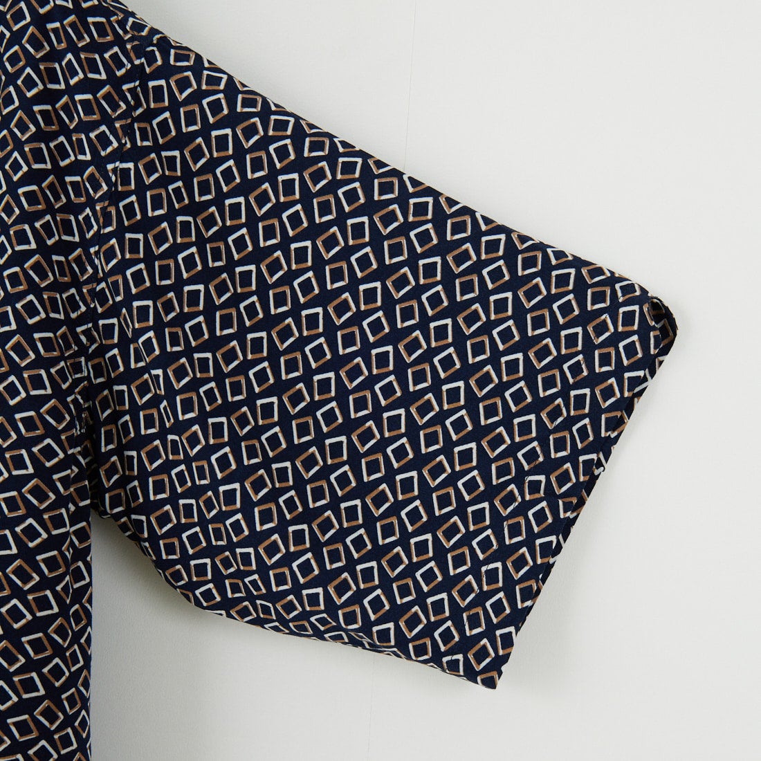 DAN RIVER [ダンリバー] 別注 レーヨンチェック ボックスショートスリーブシャツ [DR25S002-JF] NVY KOMON