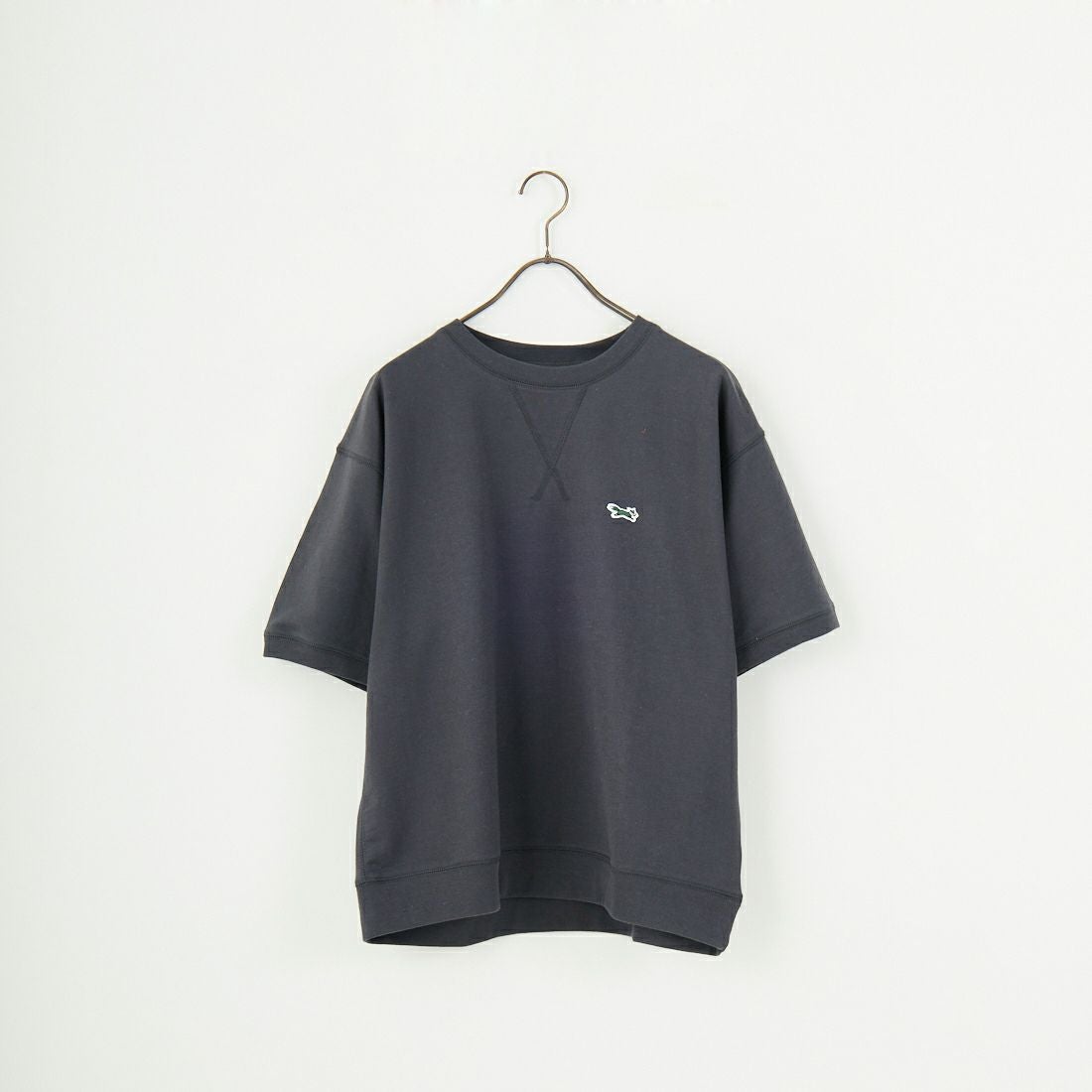 THE FOX [ザフォックス] 別注 ワンポイントロゴワッペン ミニ裏毛 WガゼットTシャツ [JFU25SS-12-JF] CHARCOAL