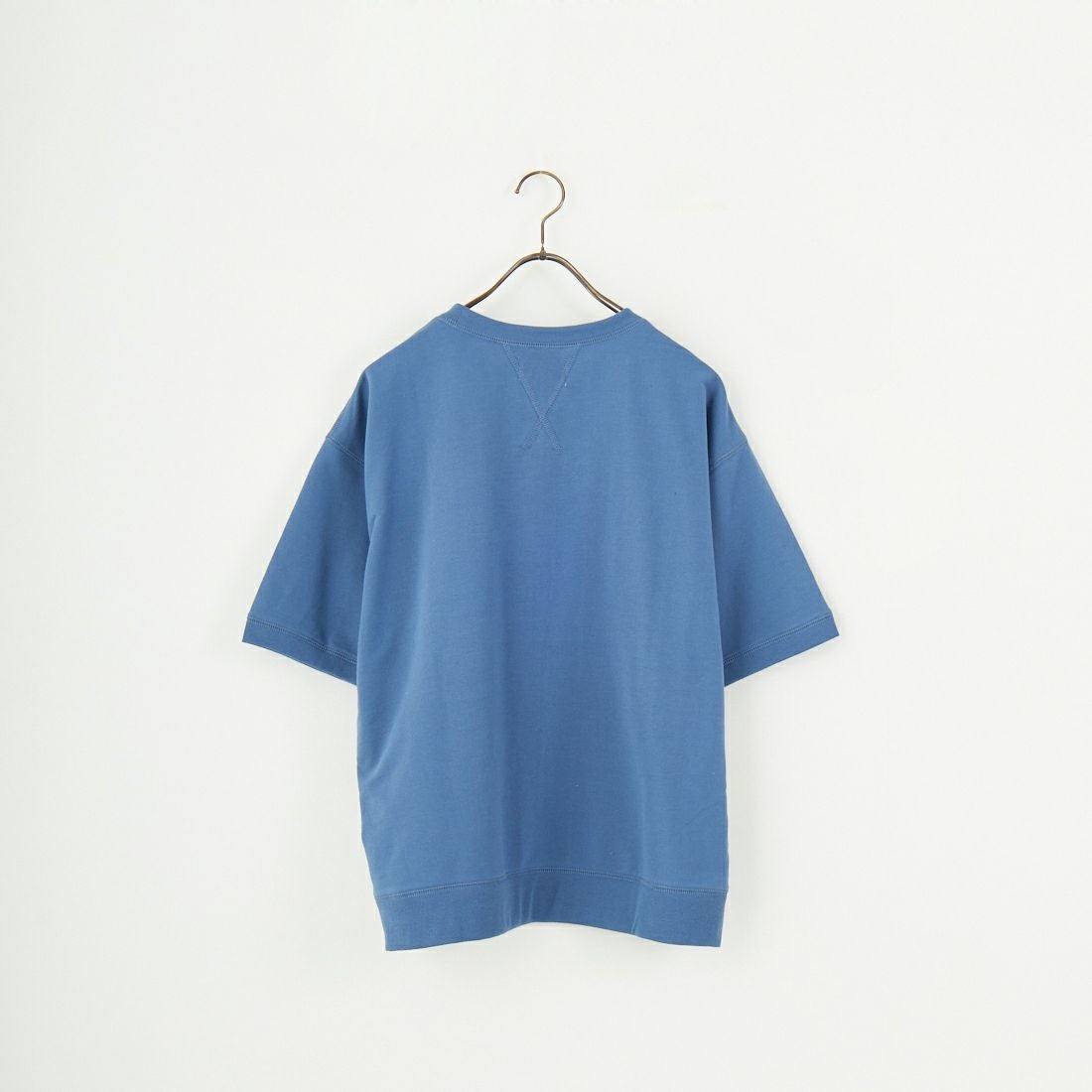 THE FOX [ザフォックス] 別注 ワンポイントロゴワッペン ミニ裏毛 WガゼットTシャツ [JFU25SS-12-JF] BLUE