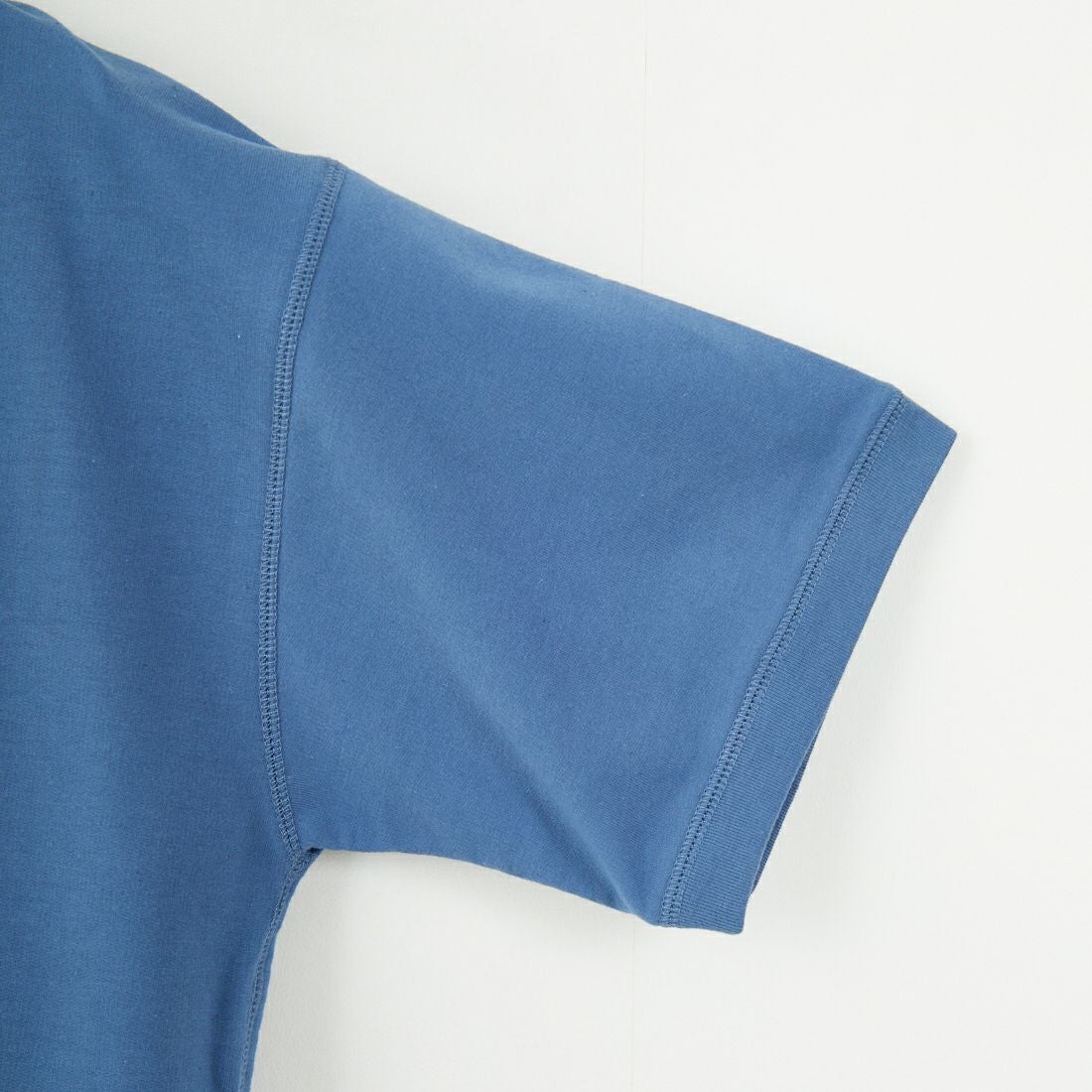 THE FOX [ザフォックス] 別注 ワンポイントロゴワッペン ミニ裏毛 WガゼットTシャツ [JFU25SS-12-JF] BLUE