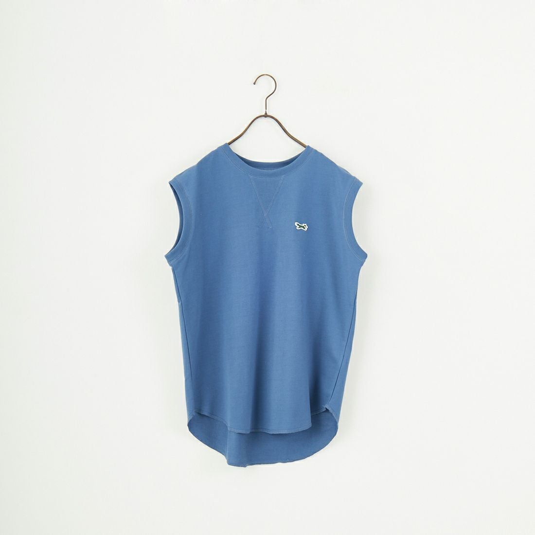 THE FOX [ザフォックス] 別注 ワンポイントロゴワッペン ミニ裏毛 ノースリーブTシャツ [JFL25SS-08-JF] BLUE