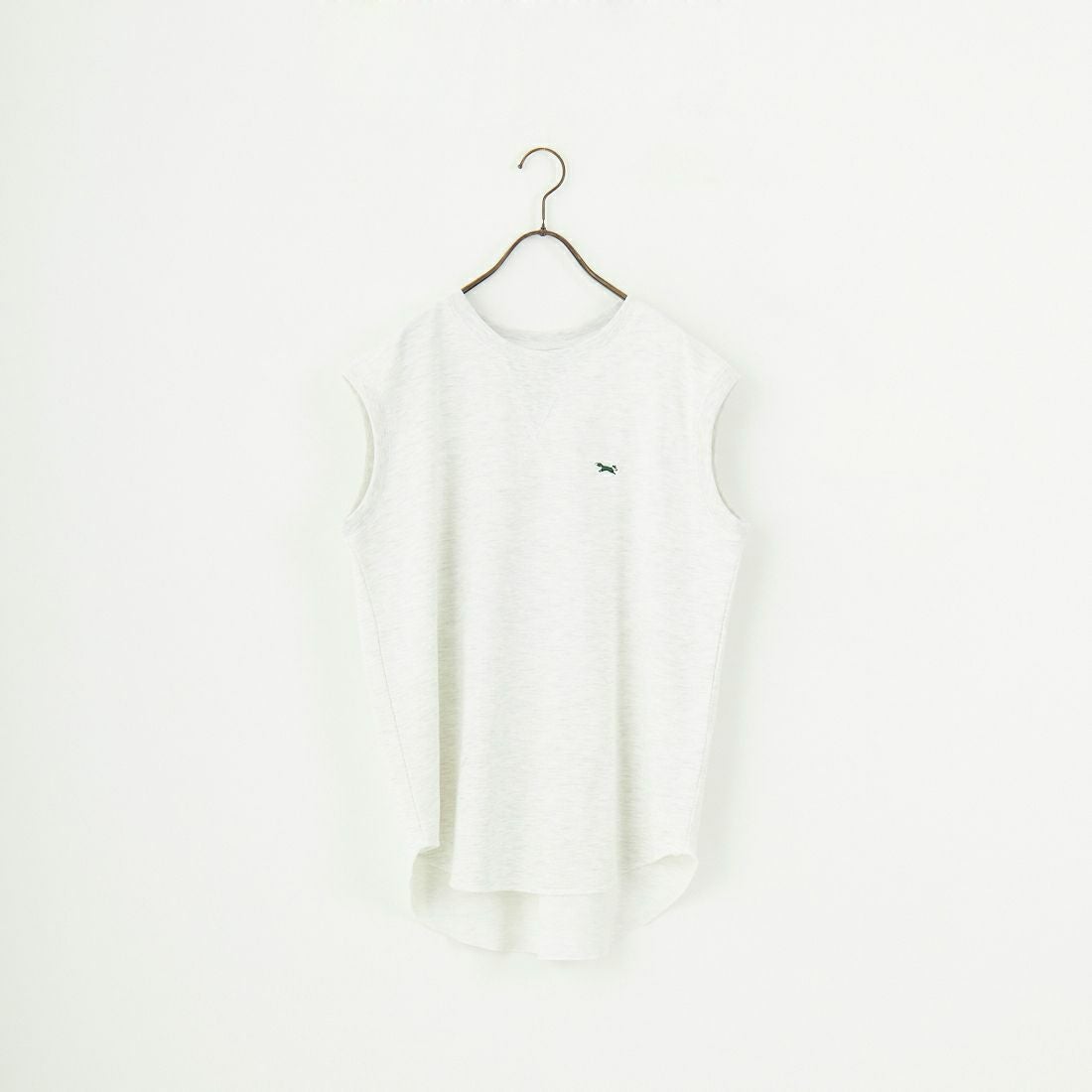 THE FOX [ザフォックス] 別注 ワンポイントロゴワッペン ミニ裏毛 ノースリーブTシャツ [JFL25SS-08-JF] LT.GRAY