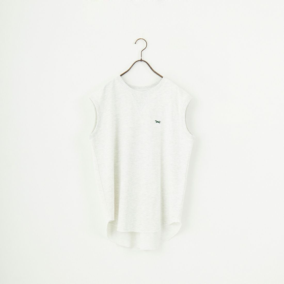 THE FOX [ザフォックス] 別注 ワンポイントロゴワッペン ミニ裏毛 ノースリーブTシャツ [JFL25SS-08-JF] LT.GRAY