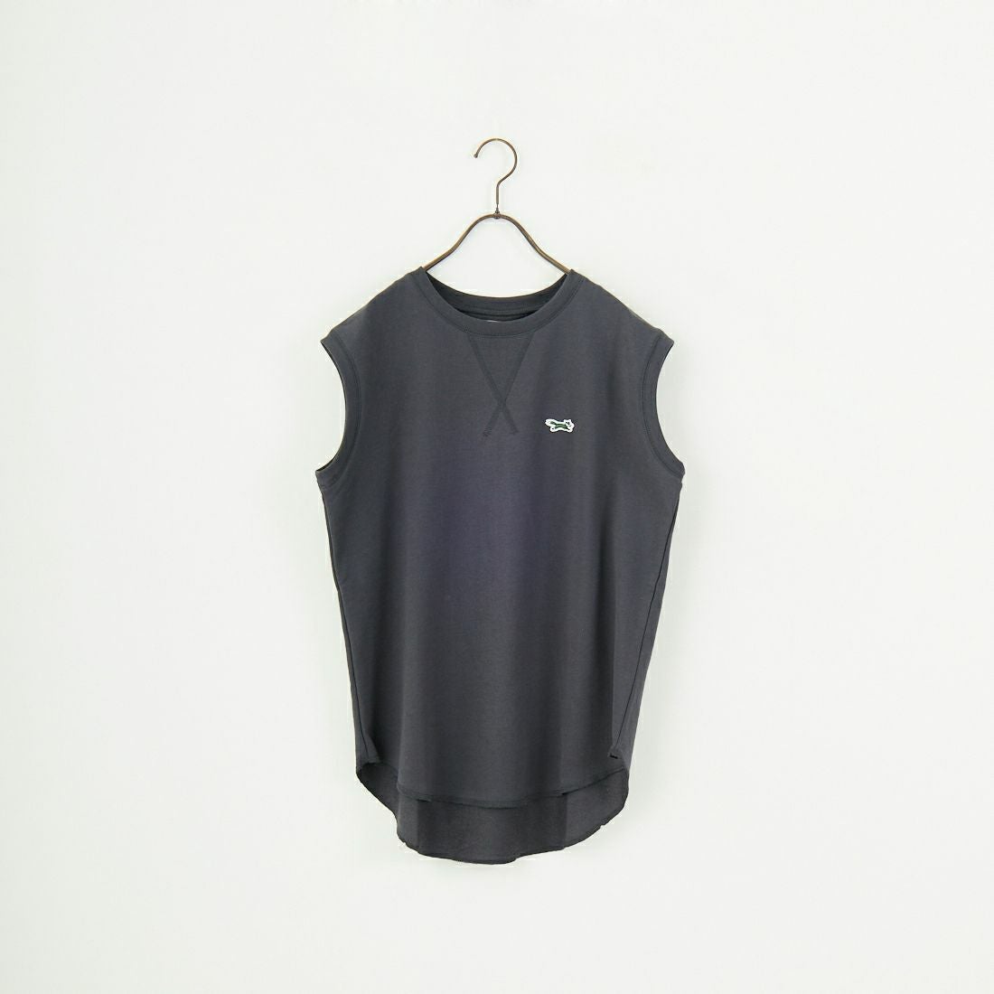 THE FOX [ザフォックス] 別注 ワンポイントロゴワッペン ミニ裏毛 ノースリーブTシャツ [JFL25SS-08-JF] CHARCOAL