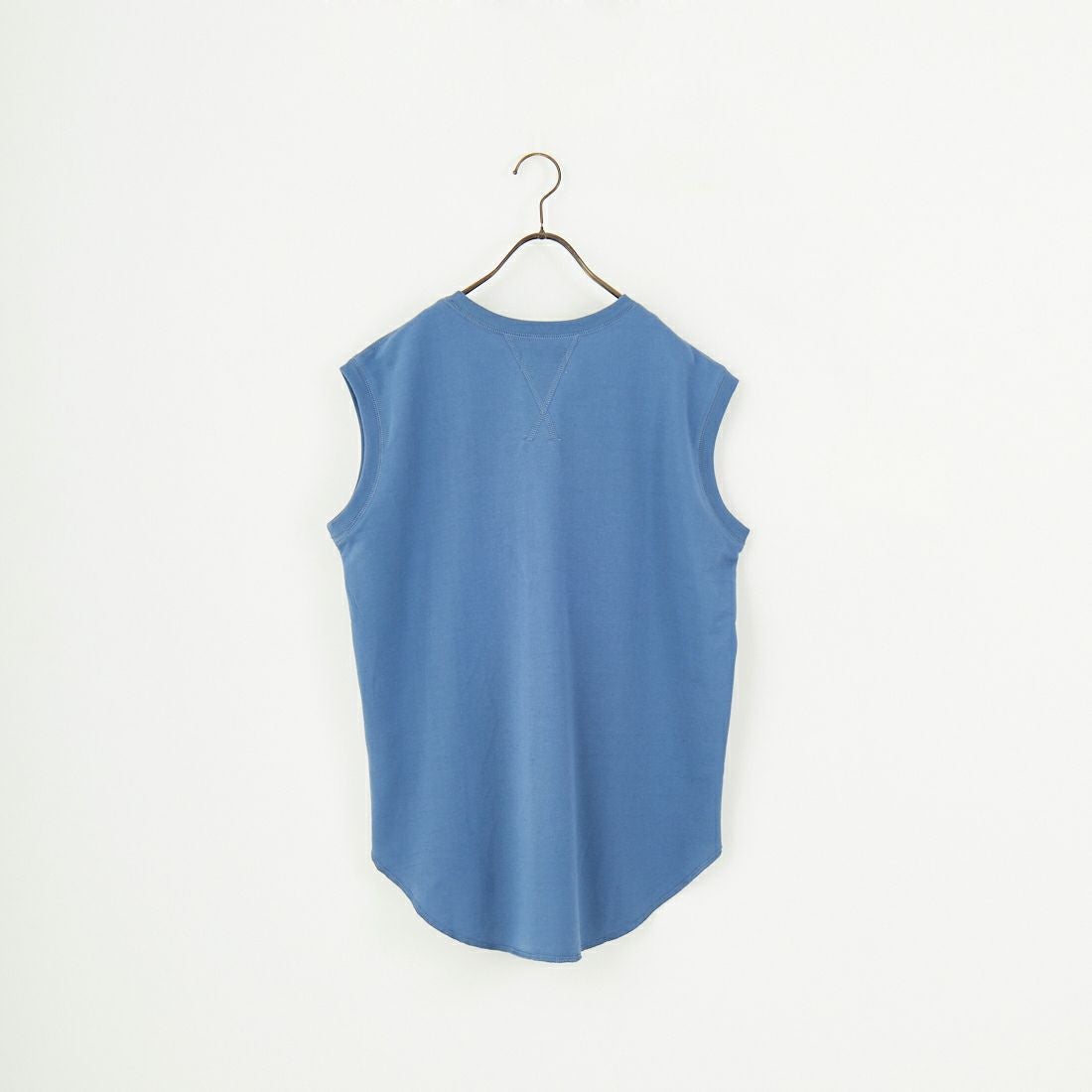 THE FOX [ザフォックス] 別注 ワンポイントロゴワッペン ミニ裏毛 ノースリーブTシャツ [JFL25SS-08-JF] BLUE