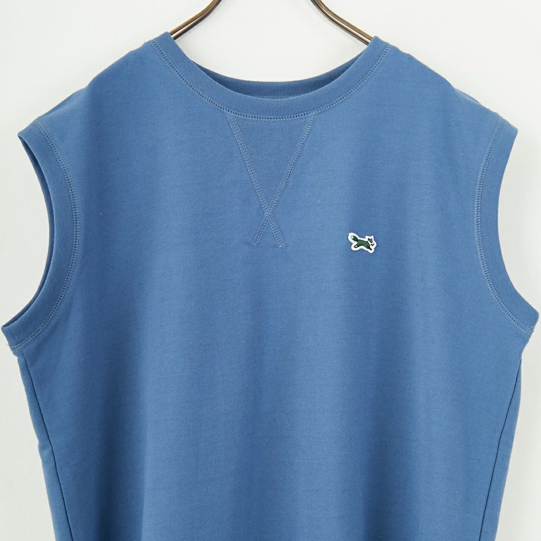 THE FOX [ザフォックス] 別注 ワンポイントロゴワッペン ミニ裏毛 ノースリーブTシャツ [JFL25SS-08-JF] BLUE