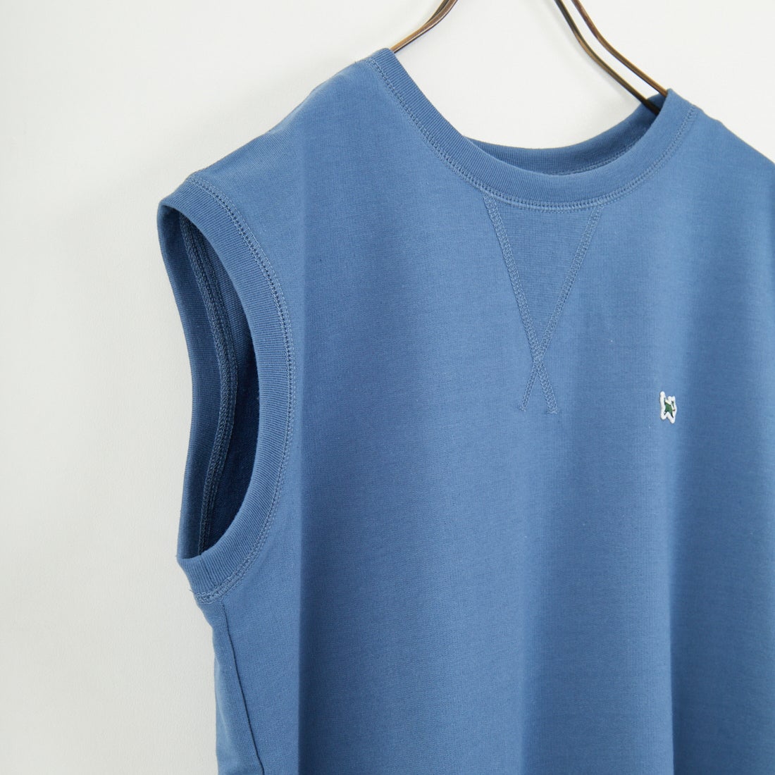 THE FOX [ザフォックス] 別注 ワンポイントロゴワッペン ミニ裏毛 ノースリーブTシャツ [JFL25SS-08-JF] BLUE