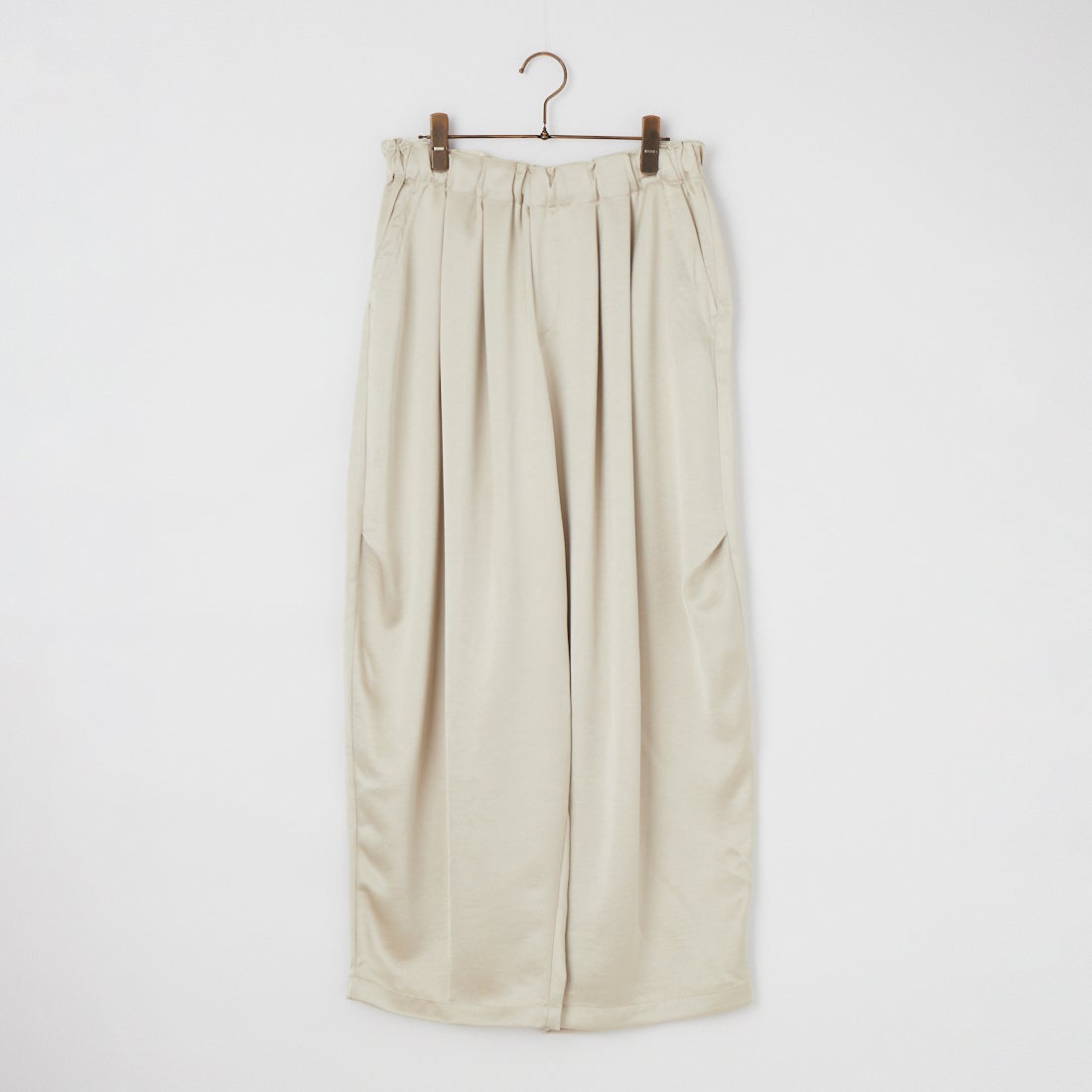 mizuiro ind [ミズイロインド] サテンワイドカーゴパンツ [2-260086] 19 L.BEIGE