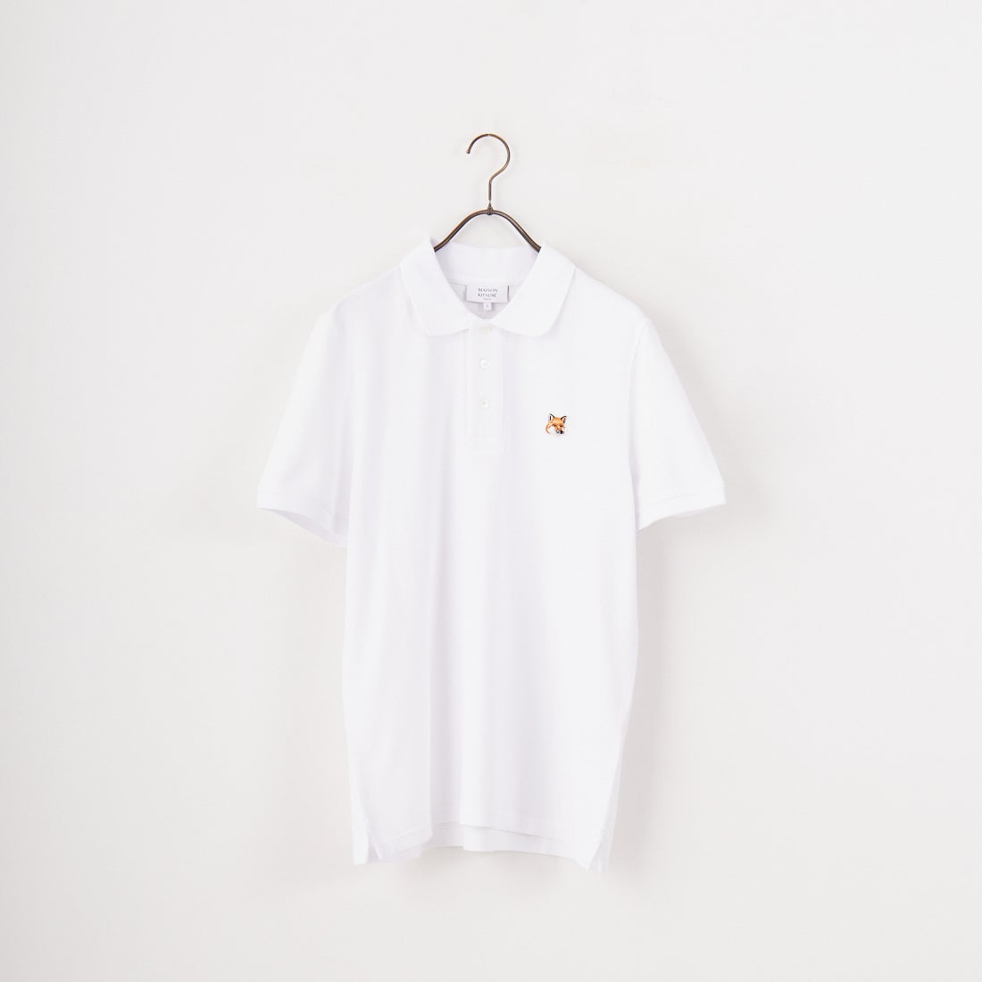 MAISON KITSUNE [メゾン キツネ] フォックスヘッド パッチ レギュラー ポロ [LM00208KJ7002] P100 WHITE