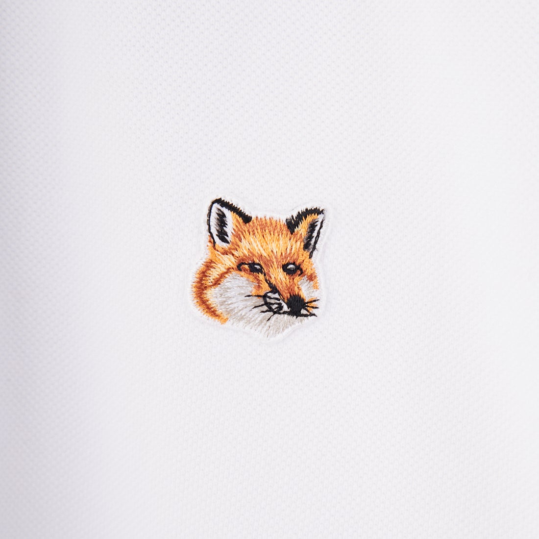 MAISON KITSUNE [メゾン キツネ] フォックスヘッド パッチ レギュラー ポロ [LM00208KJ7002] P100 WHITE