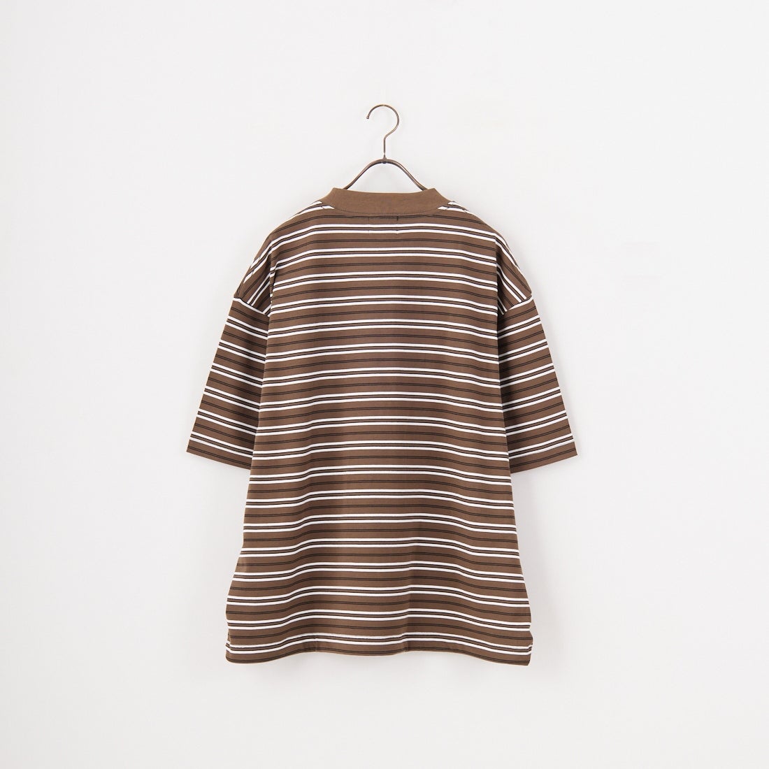 SLICK [スリック] マルチボーダードローストリングTシャツ [5230105] 500 BROWN