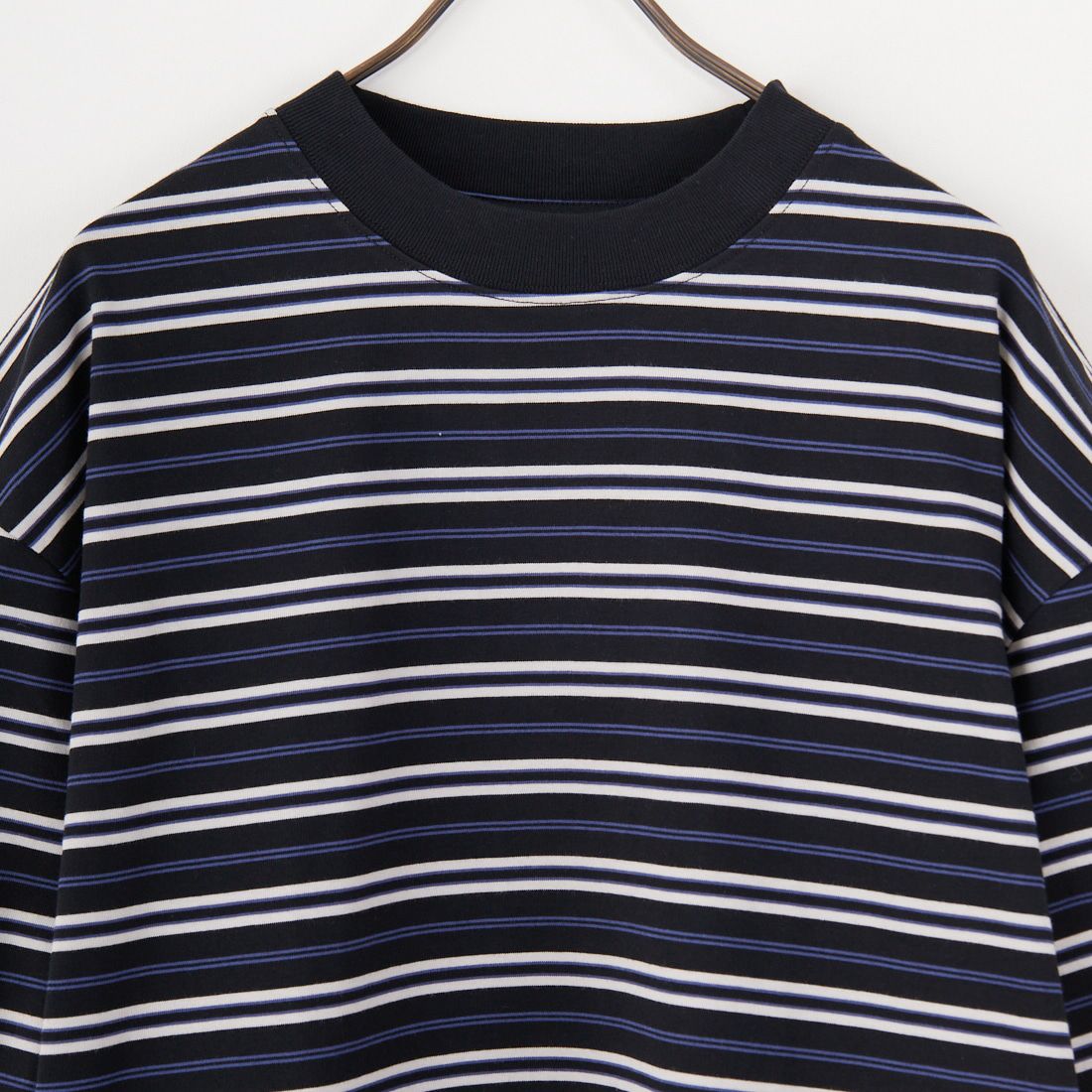 SLICK [スリック] マルチボーダードローストリングTシャツ [5230105] 700 BLACK