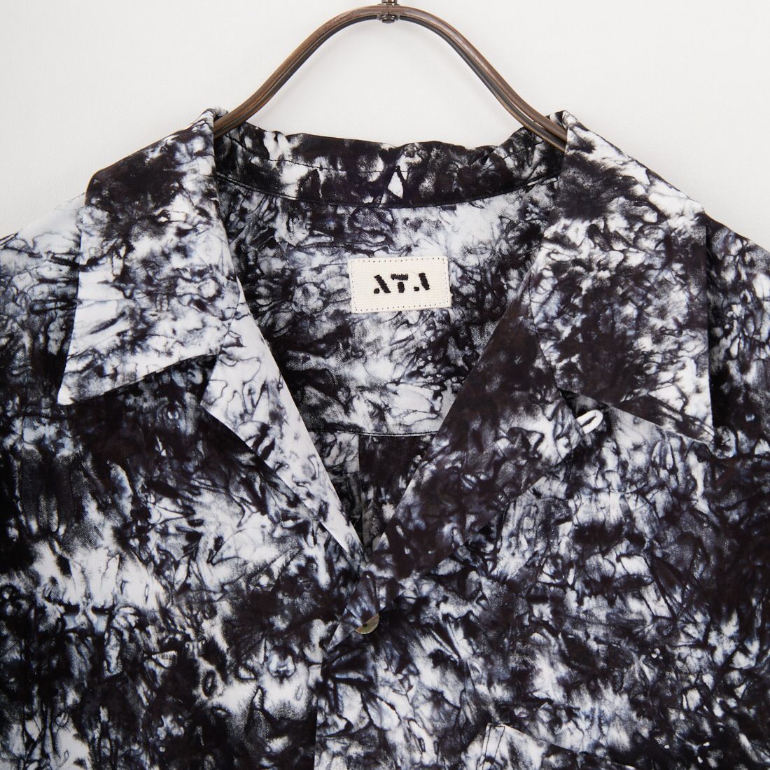 ATA [アタ] スモッグダイオープンカラーシャツ [S03-02010] BLACK