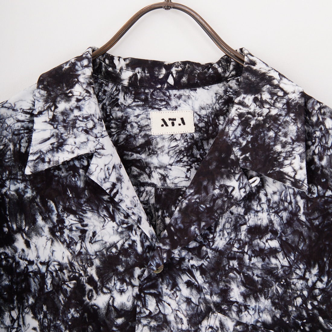 ATA [アタ] スモッグダイオープンカラーシャツ [S03-02010] BLACK