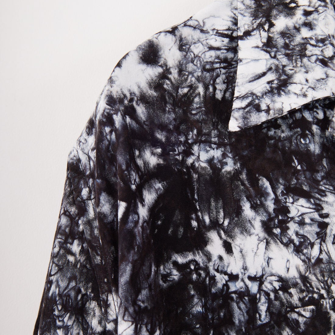 ATA [アタ] スモッグダイオープンカラーシャツ [S03-02010] BLACK