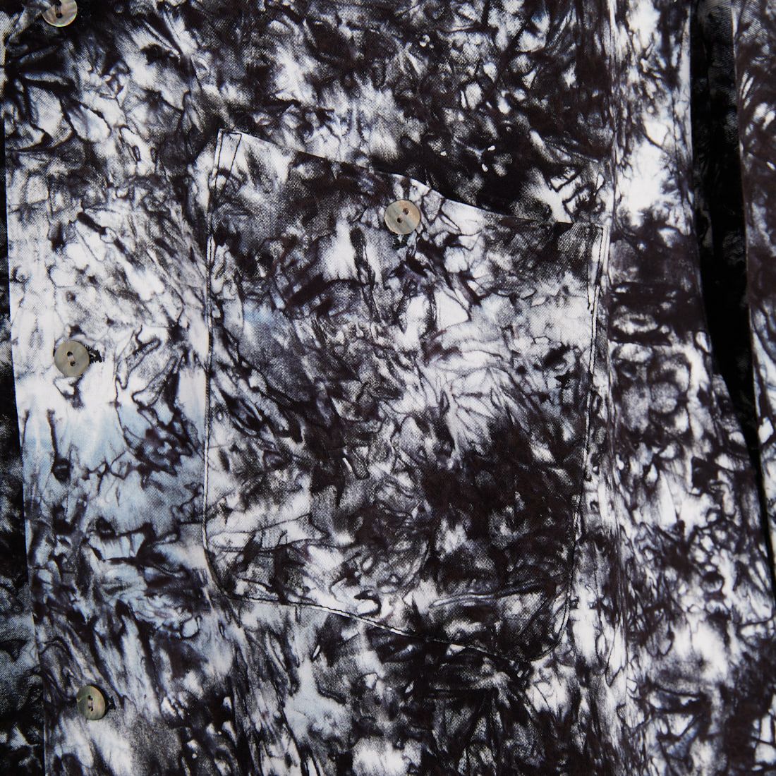 ATA [アタ] スモッグダイオープンカラーシャツ [S03-02010] BLACK