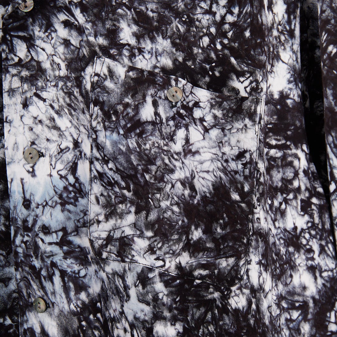 ATA [アタ] スモッグダイオープンカラーシャツ [S03-02010] BLACK