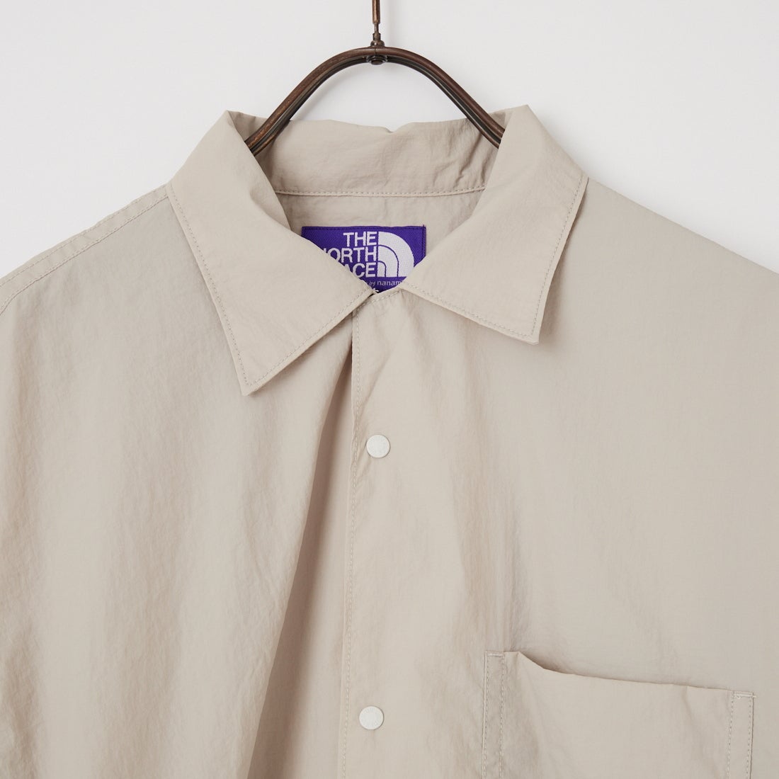 THE NORTH FACE PURPLE LABEL [ザ ノースフェイス パープルレーベル] ナイロンタフタ フィールドショートスリーブシャツ [N25SG055] LH LIGHT G