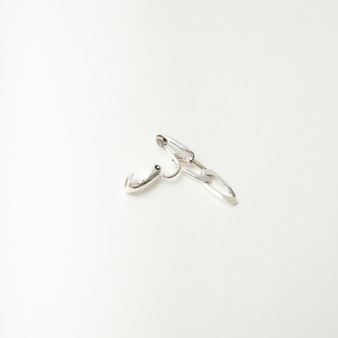 PHILIPPE AUDIBERT [フィリップ オーディベール] BO MARGE M CLIP LATION シルバーチェーンイヤリング [BOC5277] SILVER