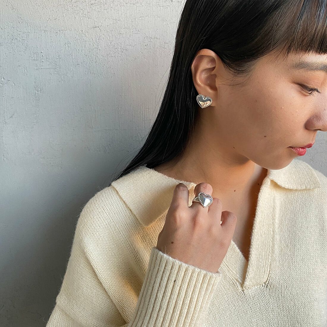 PHILIPPE AUDIBERT [フィリップ オーディベール] WANDA ハートモチーフシルバーピアス [BO5710] SILVER