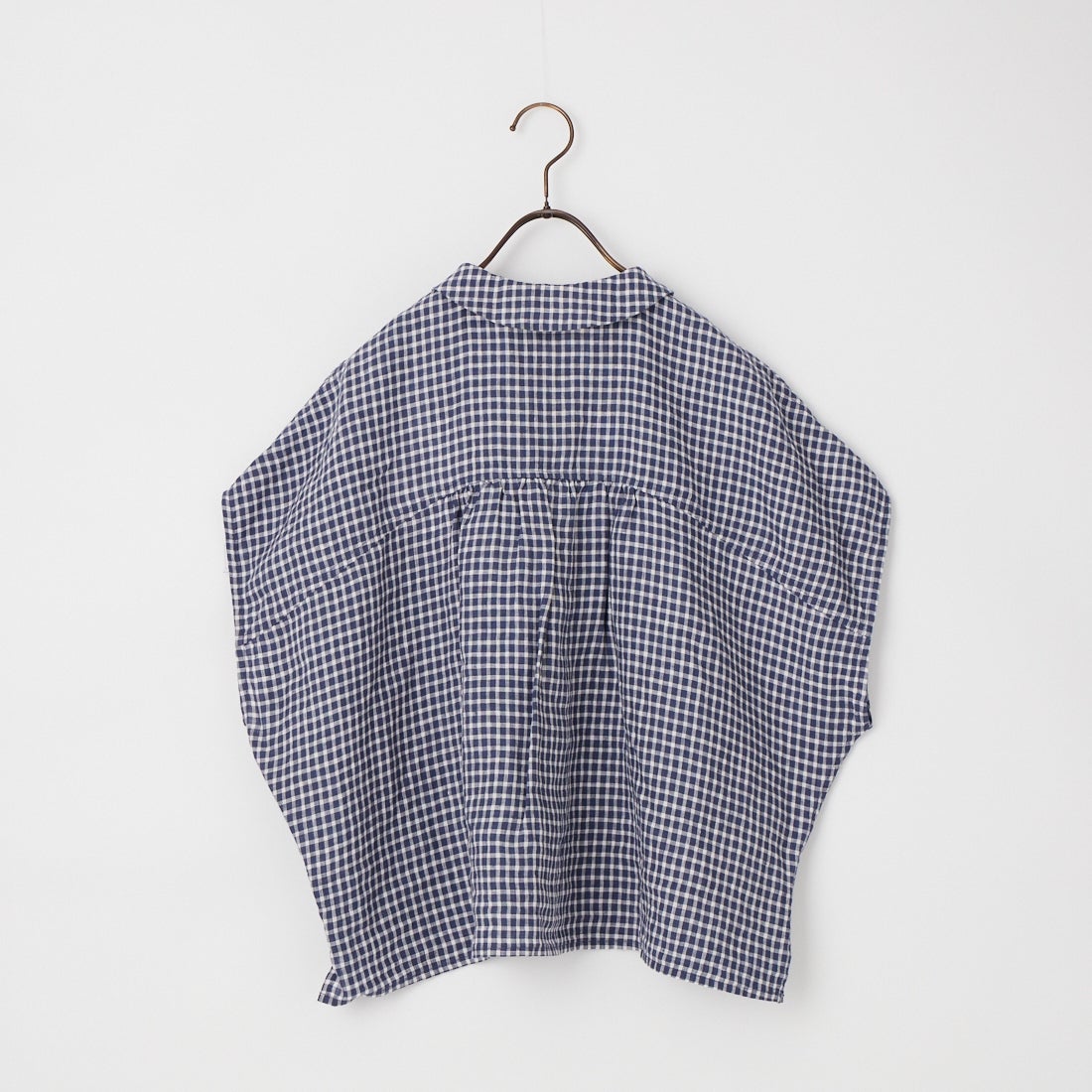 ORCIVAL [オーシバル] ノースリーブリネンチェックシャツ [OR-B0360LCH] NVY/WHT CK