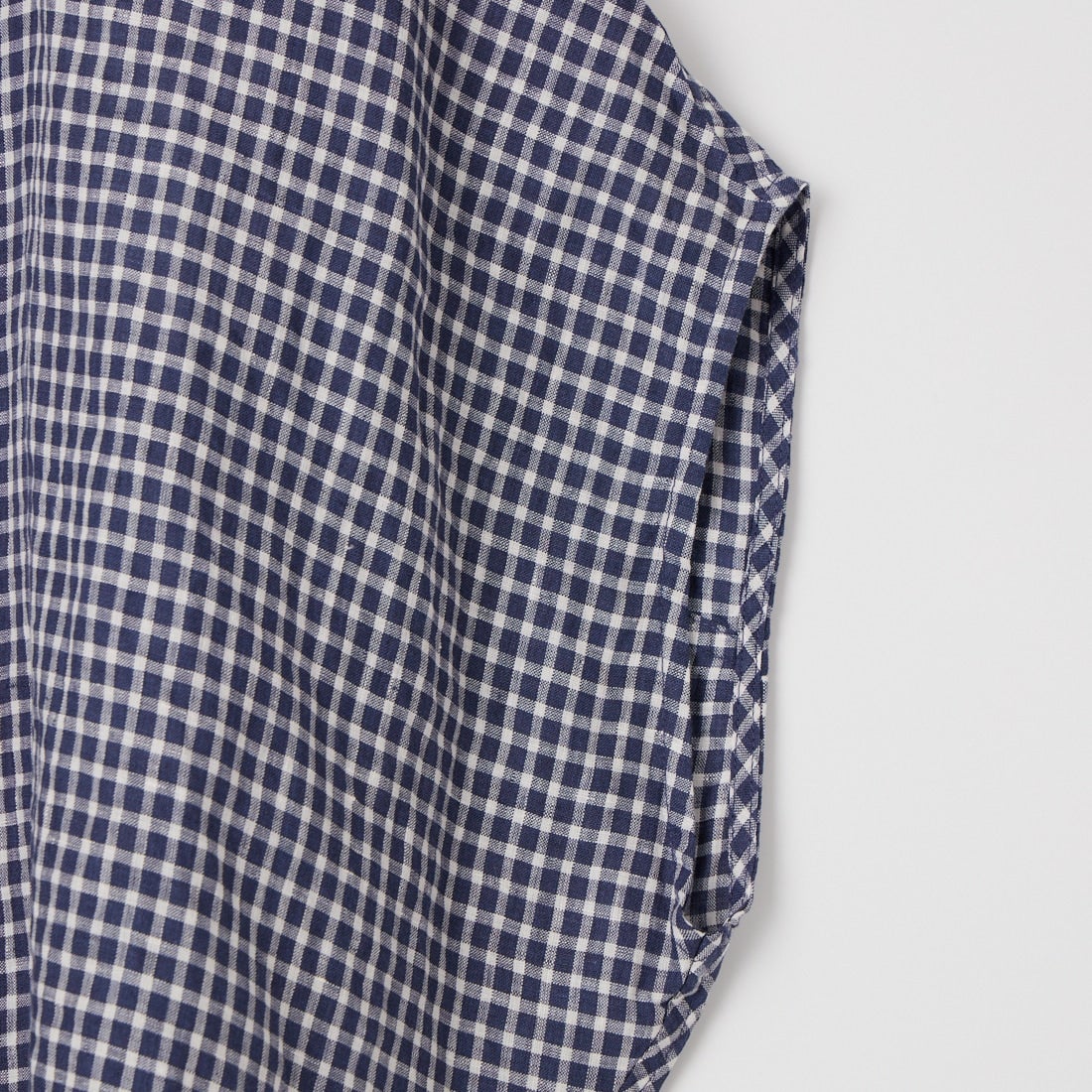 ORCIVAL [オーシバル] ノースリーブリネンチェックシャツ [OR-B0360LCH] NVY/WHT CK