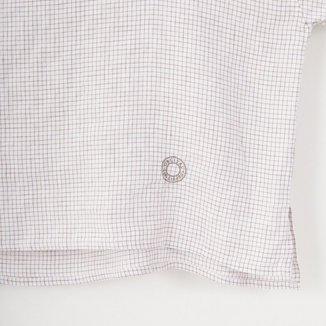 ORCIVAL [オーシバル] ボートネックリネンチェックプルオーバー [OR-B0388LCH] WH/TAUPE C