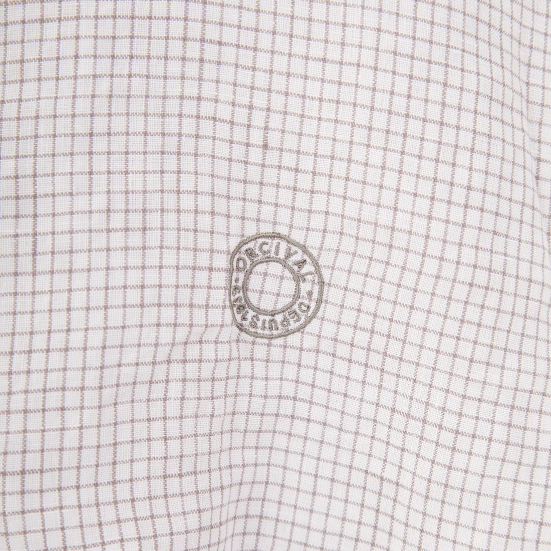 ORCIVAL [オーシバル] ボートネックリネンチェックプルオーバー [OR-B0388LCH] WH/TAUPE C