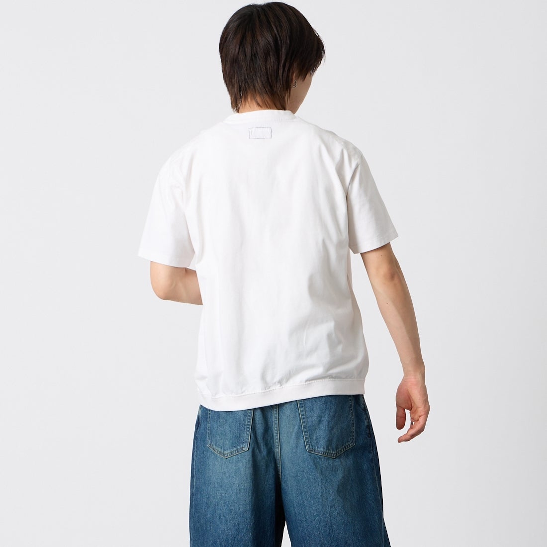 THE NORTH FACE PURPLE LABEL [ザ ノースフェイス パープルレーベル] ハイバルキーポケットTシャツ [N25SH056] OW OFF WH &&モデル身長：177cm 着用サイズ：M&&