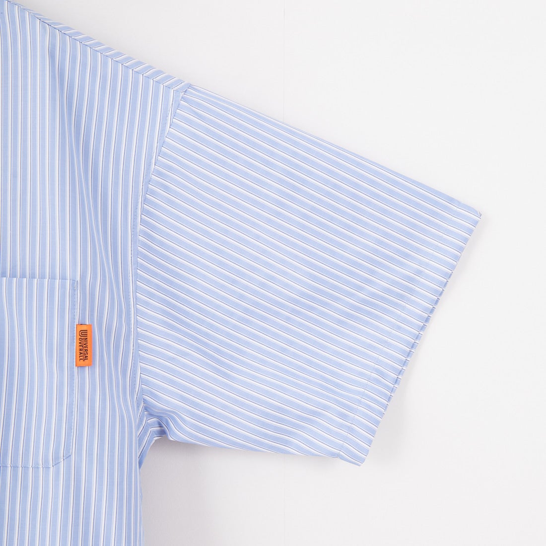 UNIVERSAL OVERALL [ユニバーサルオーバーオール] 別注 ショートスリーブ ドローコード付きパジャマシャツ [U2511120IN-JF] STRIPEﾏﾙﾁB