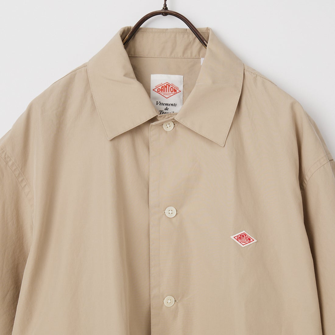 DANTON [ダントン] ハーフスリーブシャツ [DT-B0223CPL] GREIGE