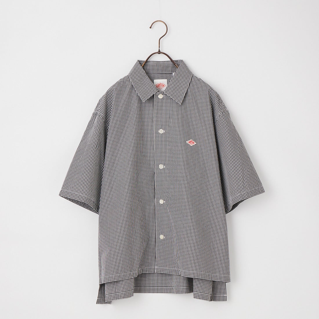 DANTON [ダントン] ハーフスリーブシャツ [DT-B0223CPP] BLACK GNGM