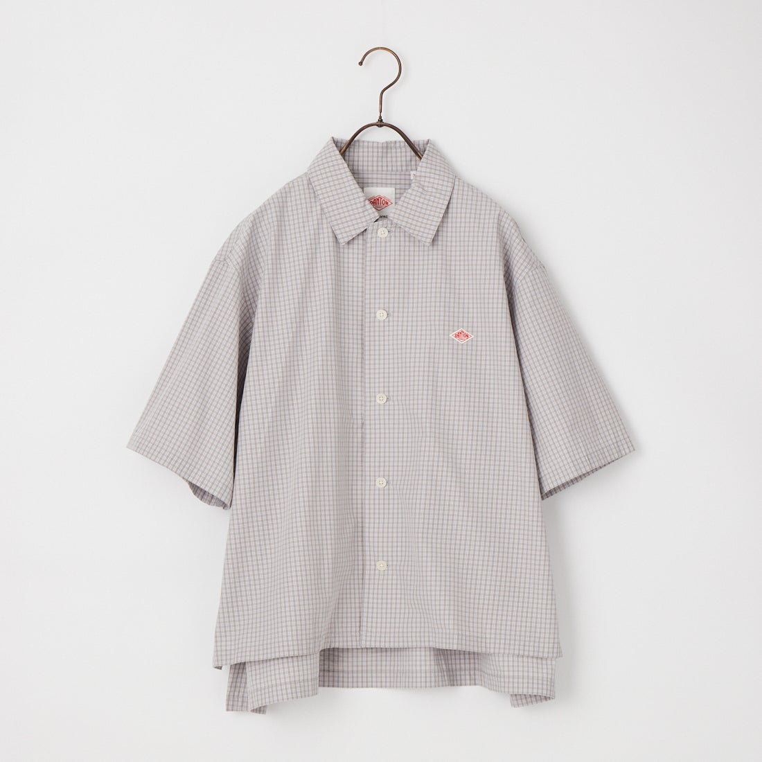 DANTON [ダントン] ハーフスリーブシャツ [DT-B0223CPP] GRY/WHT CK