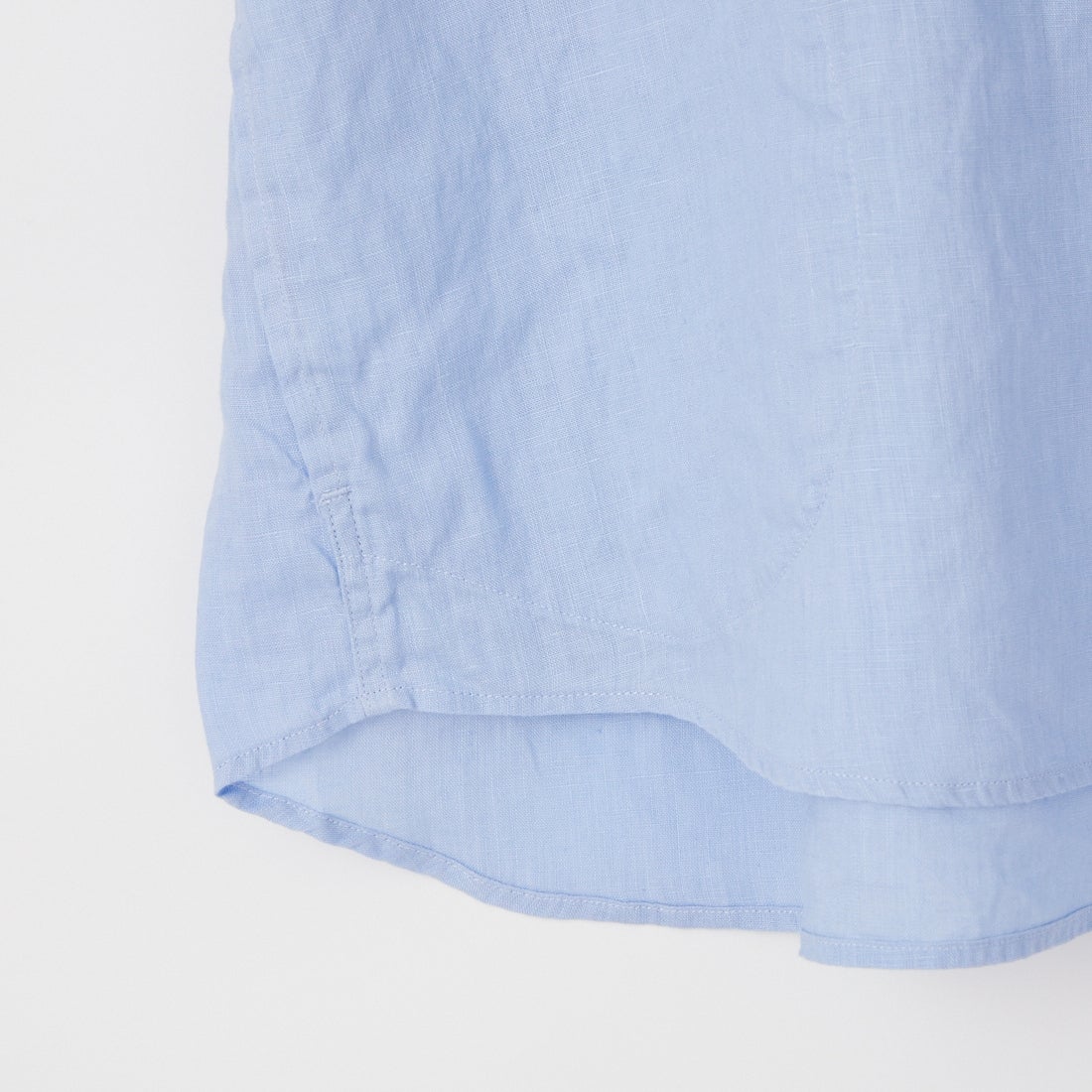 DANTON [ダントン] ラウンドカラー リネンプルオーバーシャツ [DT-B0283FLI] DK.SAX