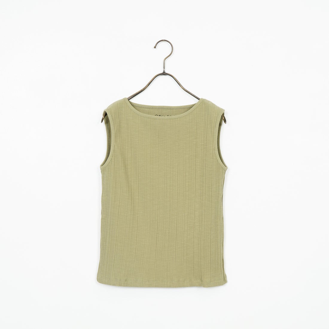 Noir Fabrik [ヌワールファブリック] ボートネックノースリーブリブカットソー [JFS-C092] OLIVE