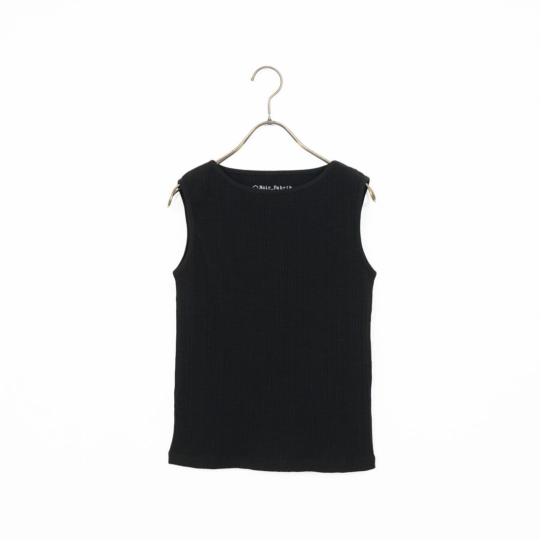 Noir Fabrik [ヌワールファブリック] ボートネックノースリーブリブカットソー [JFS-C092] BLACK