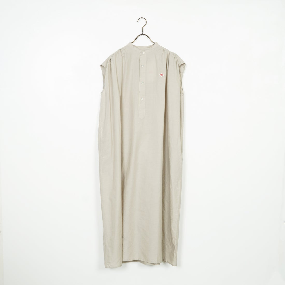 DANTON [ダントン] コットンリネンギャザワンピース [DT-B0347VCL] GREIGE
