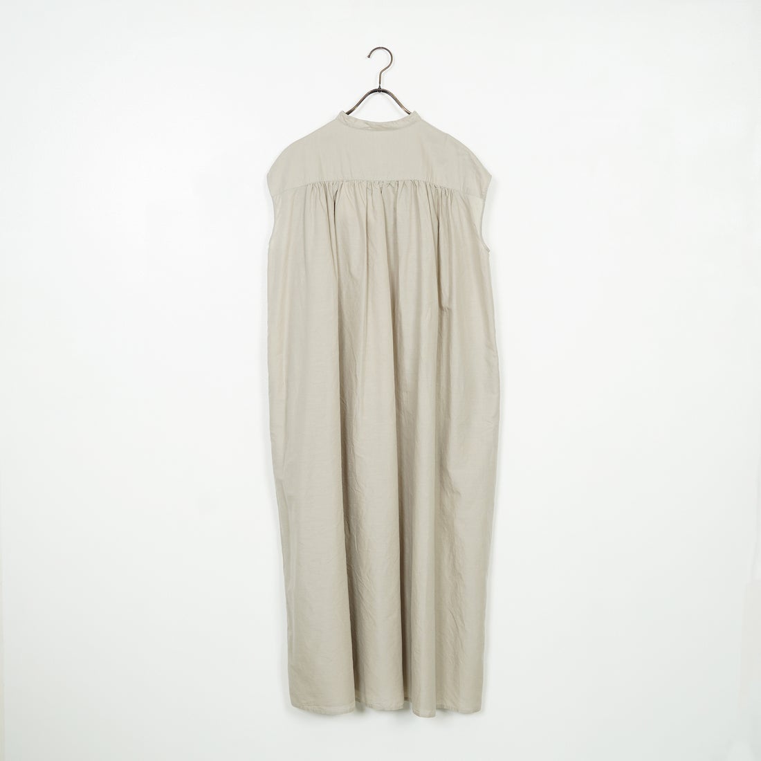 DANTON [ダントン] コットンリネンギャザワンピース [DT-B0347VCL] GREIGE