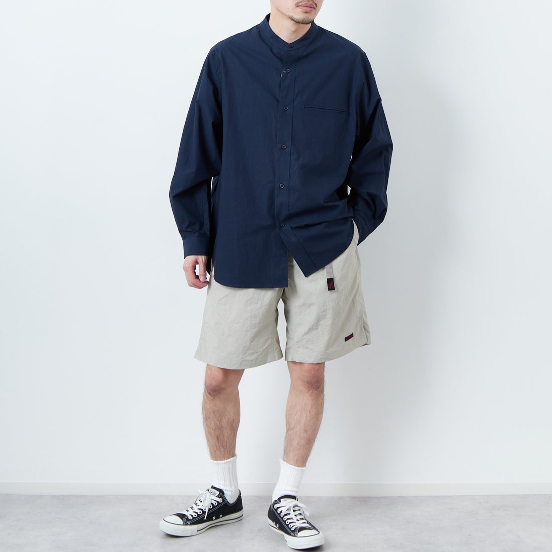 GRAMiCCi [グラミチ] ナイロンパッカブルGショーツ [G4SM-P146] DUNE &&モデル身長：168cm 着用サイズ：L&&