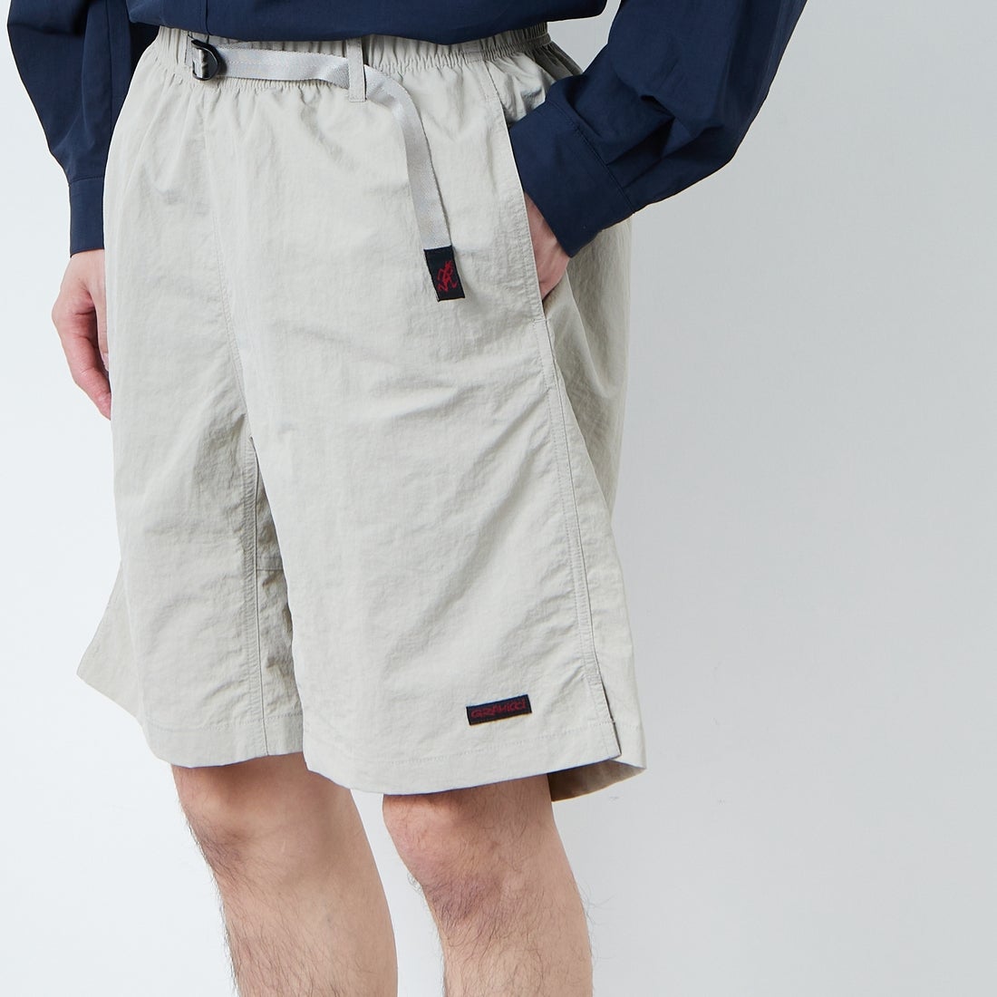 GRAMiCCi [グラミチ] ナイロンパッカブルGショーツ [G4SM-P146] DUNE &&モデル身長：168cm 着用サイズ：L&&