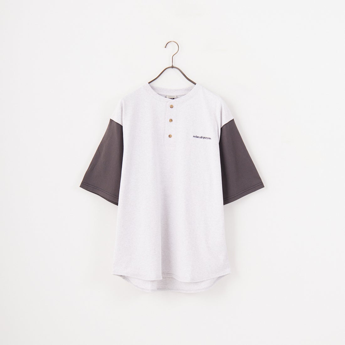 SEDAN ALL-PURPOSE [セダン オールパーパス] HENLEYNECK BASEBALL TEE [SD25S-CT05] ASH/CHR