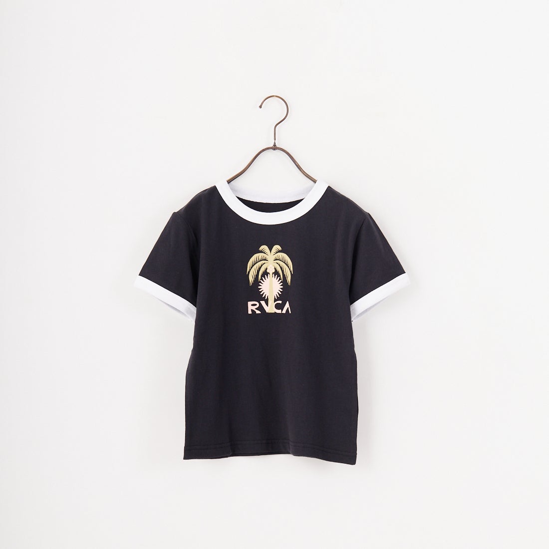 RVCA [ルーカ] パームツリーベビーリンガーTシャツ [BF04C205] BLK