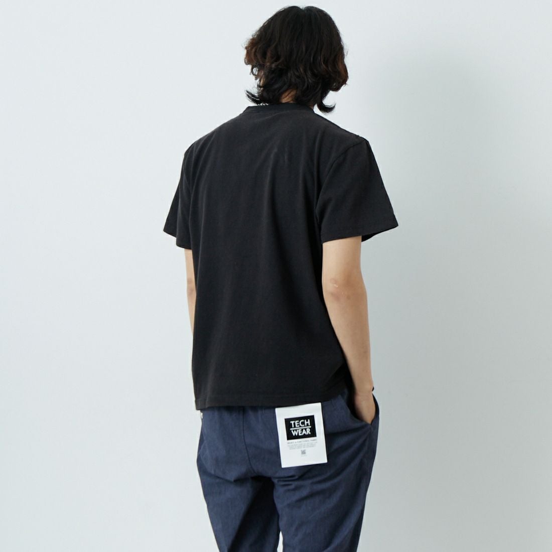 WORN FREE [ウォーン フリー] ヨーコ・オノ Tシャツ IMAGINE [WFR-VTG-000010] 09 BLACK &&モデル身長：179cm 着用サイズ：M&&